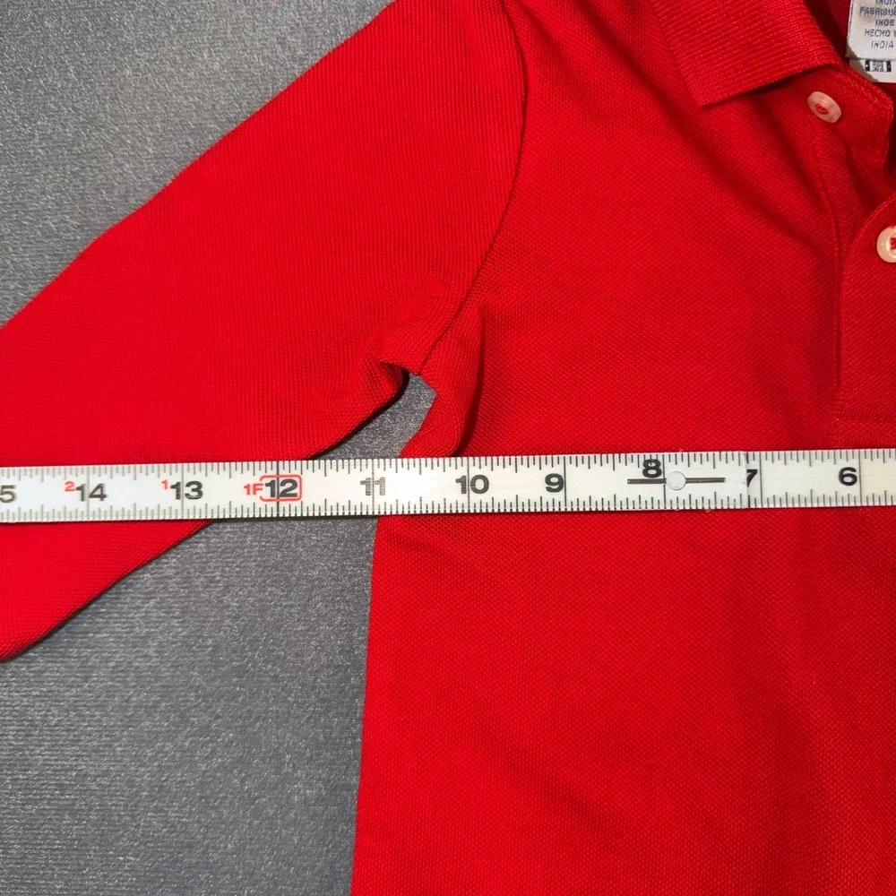 Ralph Lauren Baby Boys Red Long‎ Sleeve Triple Pony Polo Romper 9M